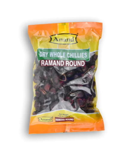 ANAND Dry Whole Chillies Ramand Round 7.04 OZ